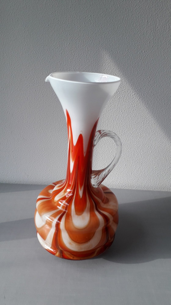 Image 1 of Vintage Opaline Florence karaf
