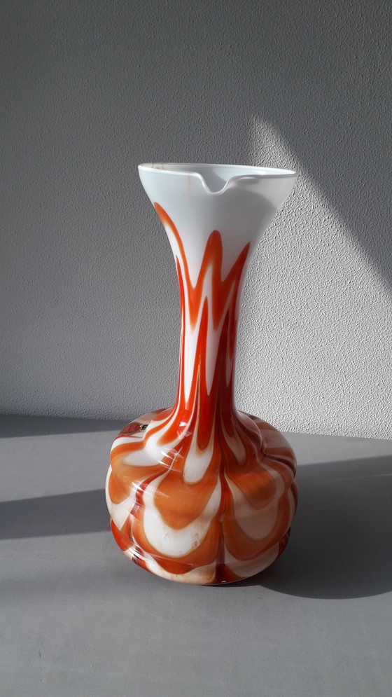 Image 1 of Vintage Opaline Florence karaf