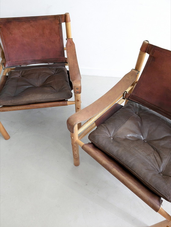 Image 1 of 2x Arne Norell 'Sirocco' Safari Stoelen