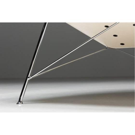 Image 1 of Vintage Coconut fauteuil in leer en verchroomd staal van George Nelson voor Vitra, 1955