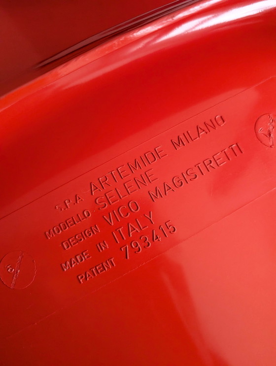 Image 1 of Rode 'Selene' Dinerset door Vico Magistretti voor Artemide 1960