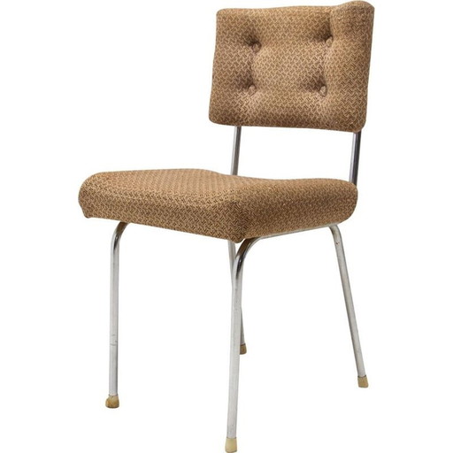 Mid century verchroomde café stoel, Tsjecho-Slowakije 1960