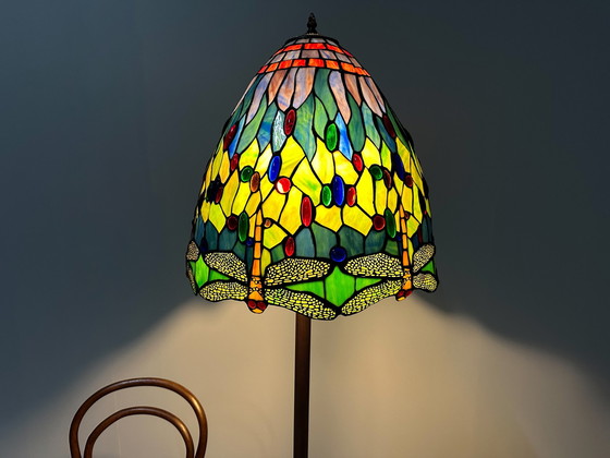 Image 1 of Vintage extra grote staande lamp in Tiffany-stijl