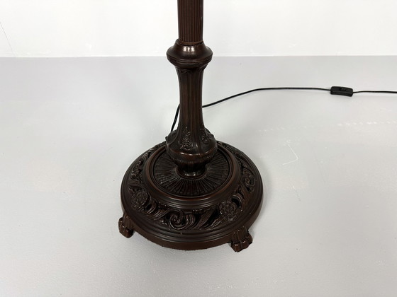 Image 1 of Vintage extra grote staande lamp in Tiffany-stijl