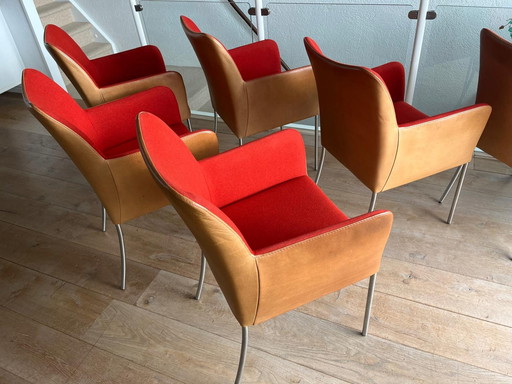 6x Bert Plantagie Spargo Eetkamerstoelen