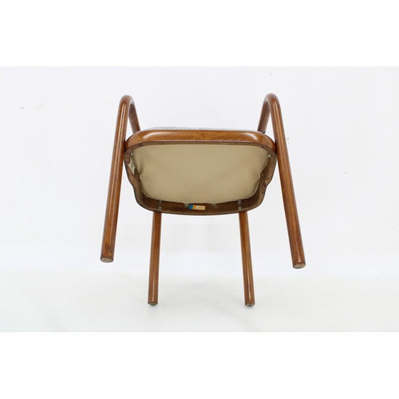 Image 1 of Vintage zinken stoffen stoel van Antonin Suman voor Ton, Tsjecho-Slowakije 1970