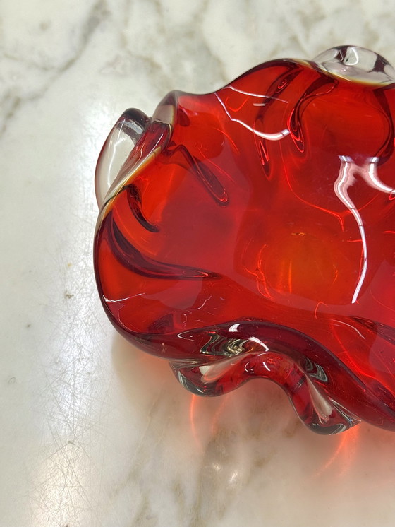 Image 1 of Murano Schaal Asbak Sommerso Techniek