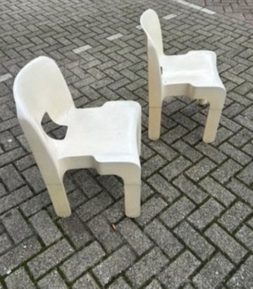 2x Joe Colombo Karetell Stoelen| set van 2 |1972