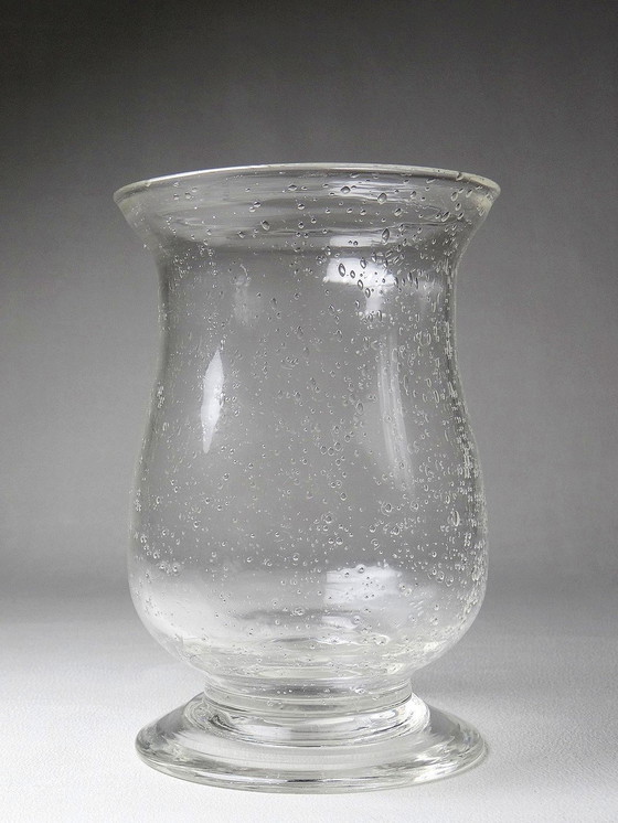 Image 1 of Vintage Bubbelglas kaarsenhouder of vaas Biot stijl