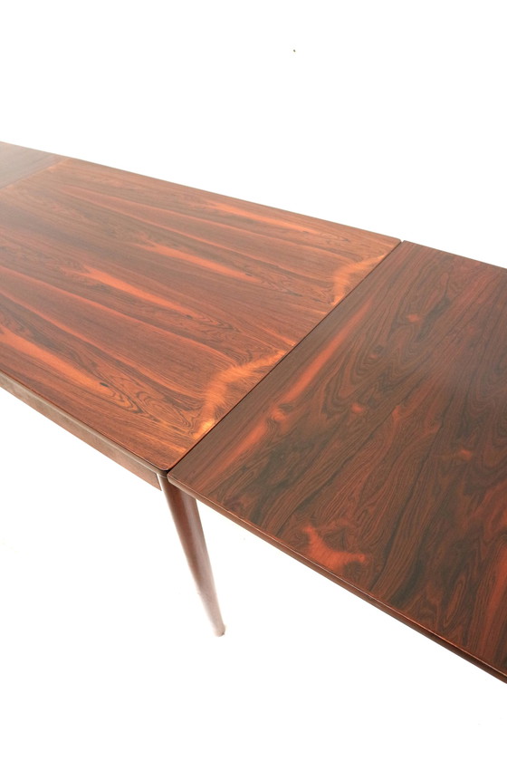 Image 1 of Vintage uitschuifbare palissander eettafel gemaakt in de jaren '60