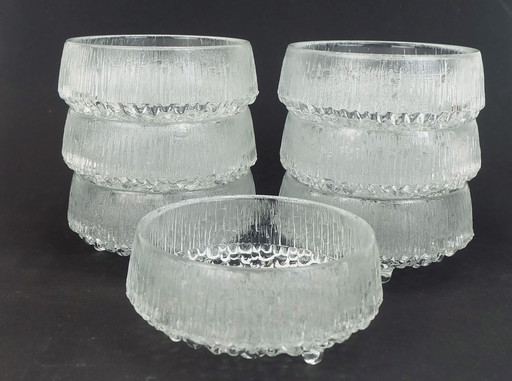 7 dessertbakjes iittala ultima thule tapio wirkkala 1960