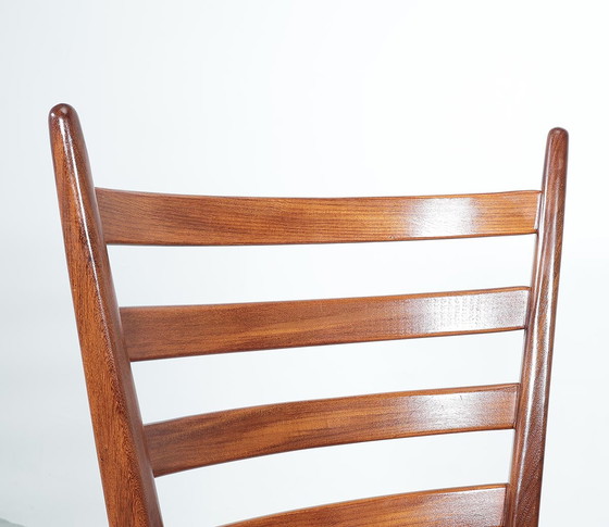 Image 1 of Vintage teak houten ladder stoelen, jaren 60