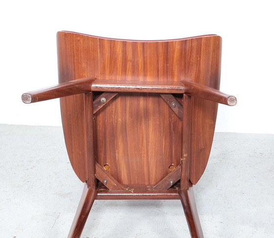 Image 1 of Vintage teak houten ladder stoelen, jaren 60