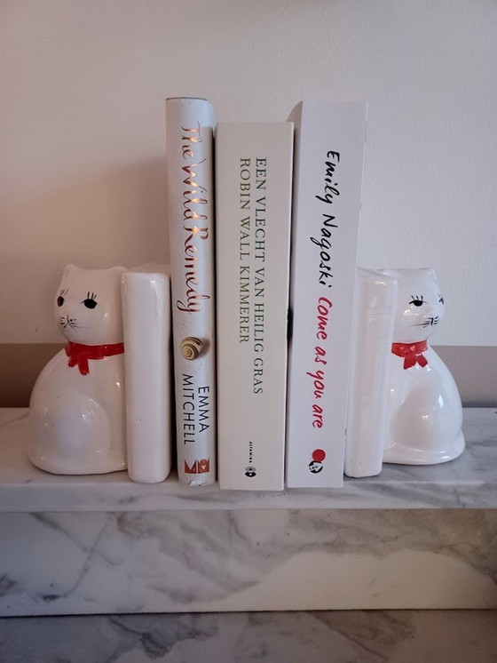 Image 1 of Vintage (1980) Katten Boeksteunen