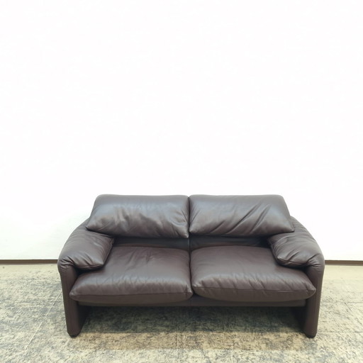 Cassina Maralunga tweezitter #1 designer sofa leren bank Magistretti