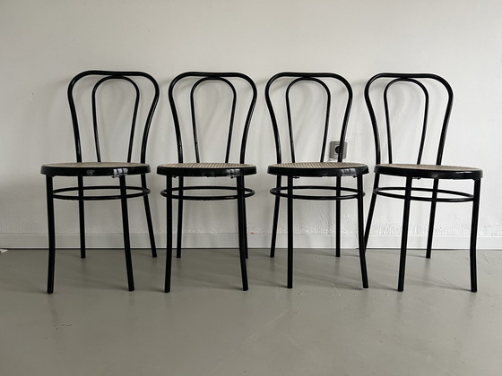 Image 1 of Thonet Stijl Vintage Stoelen 4X