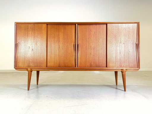 Mid Century Highboard Omann Jun Dressoir Gunni Omann Teakhout