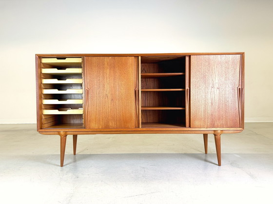 Image 1 of Mid Century Highboard Omann Jun Dressoir Gunni Omann Teakhout