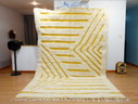 Berber tapijt - 293 cm x 199 cm - wit en geel wol