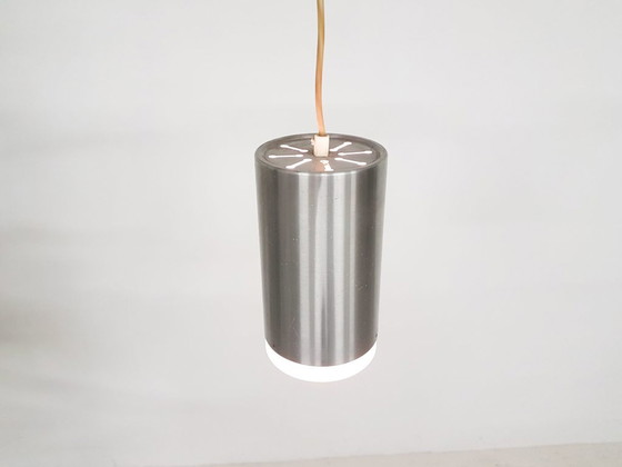 Image 1 of Raak hanglamp aluminium en melkglas