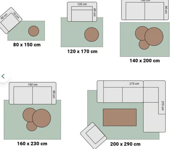 Image 1 of Vloerkleed Brink & Campman Cobble 29207 170X230 Cm Groen Wol 