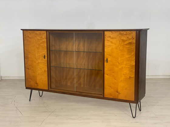 Image 1 of Mid Century hoge kast woonkamer vintage