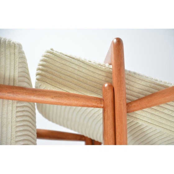 Image 1 of Vintage fauteuil model Z ivoor ribfluweel 1960