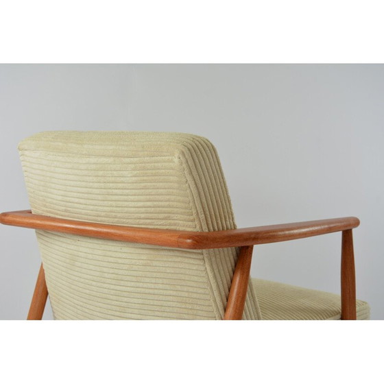 Image 1 of Vintage fauteuil model Z ivoor ribfluweel 1960