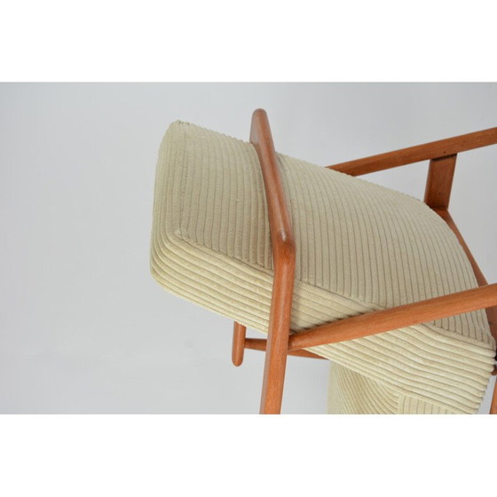 Image 1 of Vintage fauteuil model Z ivoor ribfluweel 1960