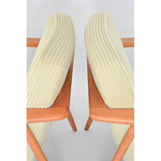 Image 1 of Vintage fauteuil model Z ivoor ribfluweel 1960