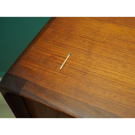 Image 1 of Vintage hoog dressoir in teakfineer, Denemarken 1960