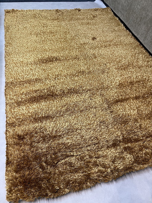 Nieuwe Vloerkleed In Verpakking Brinker Shaggy Gold