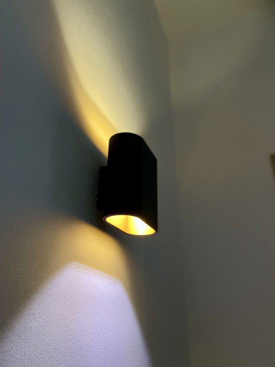 Image 1 of Modular Duell Up/Down Wandlamp Zwart/Goud