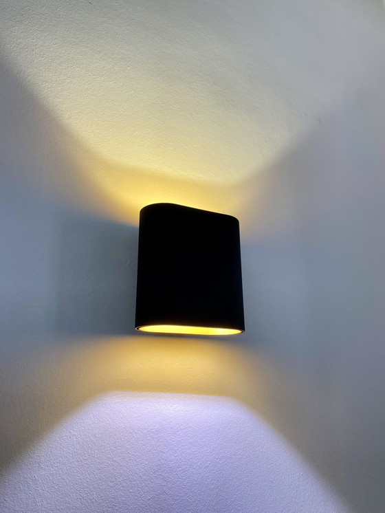 Image 1 of Modular Duell Up/Down Wandlamp Zwart/Goud