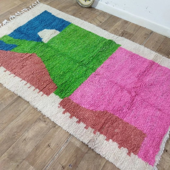 Image 1 of Marokkaans Berber tapijt, veelkleurig, wol - Marokkanischer Berberteppich, Mehrfarbig, Aus Wolle