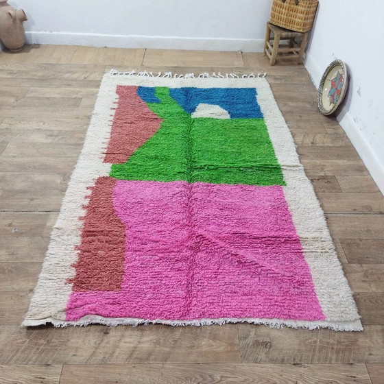 Image 1 of Marokkaans Berber tapijt, veelkleurig, wol - Marokkanischer Berberteppich, Mehrfarbig, Aus Wolle