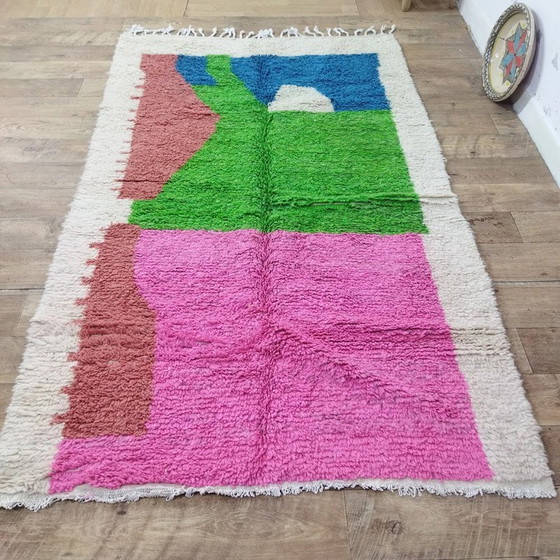 Image 1 of Marokkaans Berber tapijt, veelkleurig, wol - Marokkanischer Berberteppich, Mehrfarbig, Aus Wolle