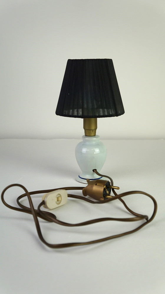 Image 1 of Delfts Blauw Aardewerken Lampje Met Een Molen