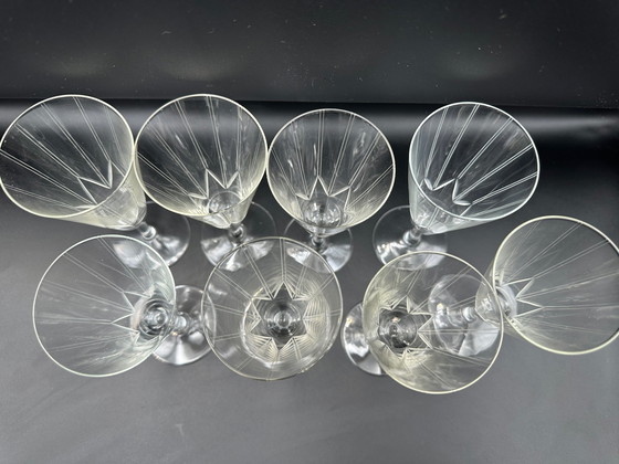 Image 1 of 8 x Champagneglazen Mondgeblazen VLG Weißwasser