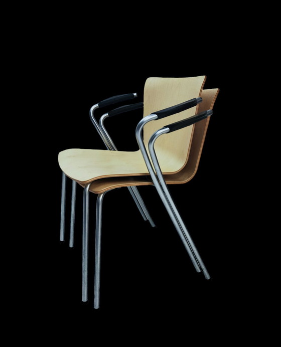 Image 1 of 12x Fritz Hansen Stoelen Vico Duo