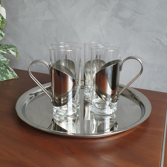 Image 1 of The Recency Collection 4 Irish glazen plus Cocktail tray