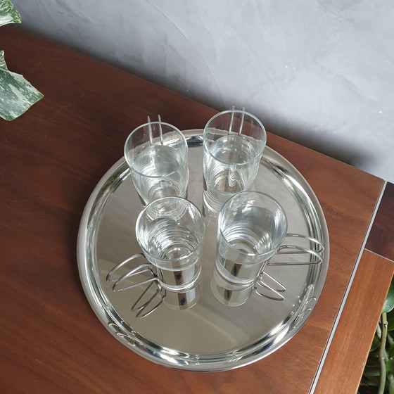 Image 1 of The Recency Collection 4 Irish glazen plus Cocktail tray