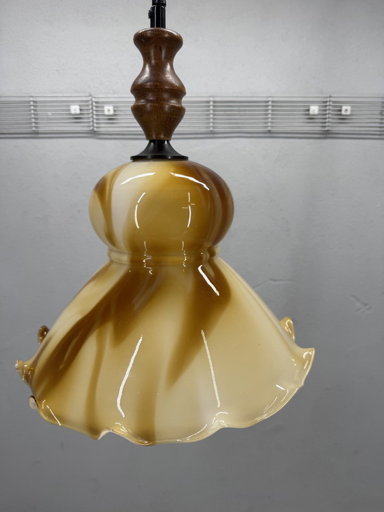 Image 1 of Vintage Gevlamde Hanglamp Herda