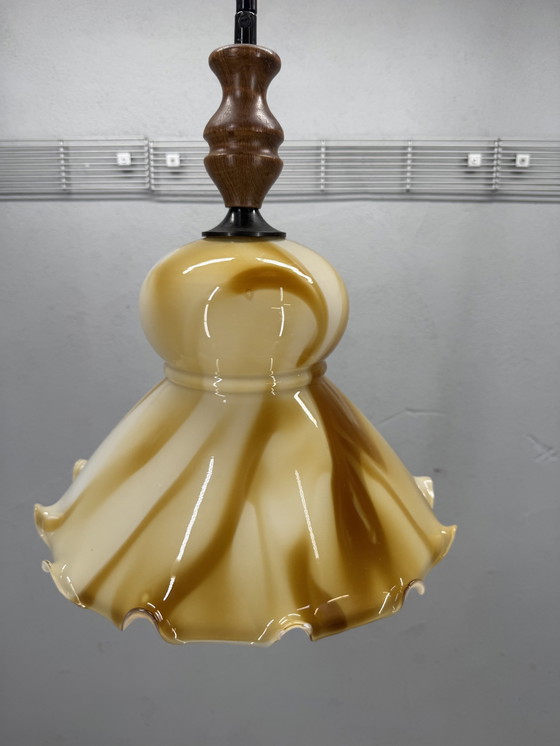 Image 1 of Vintage Gevlamde Hanglamp Herda