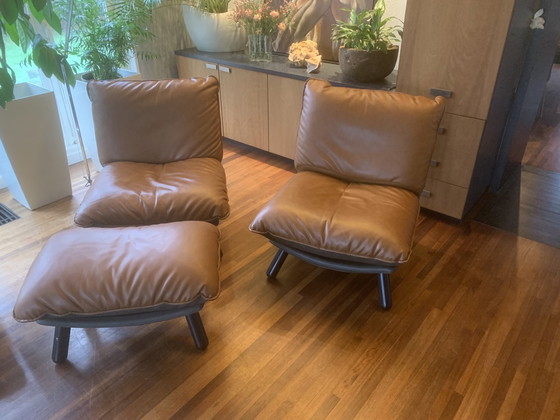 Image 1 of 2 X Lazy Sack Fateuil Met 1 Hocker