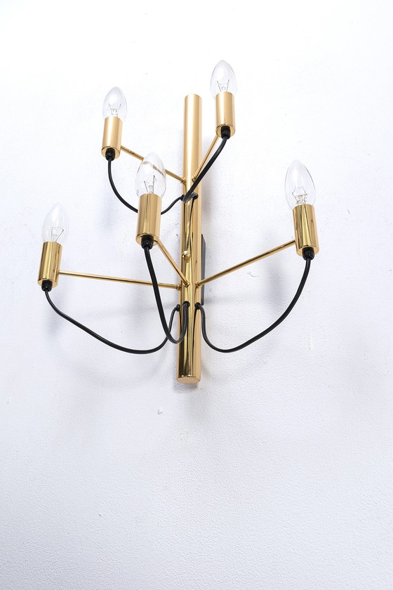 Image 1 of Vintage wandlamp met vijf lichtpunten