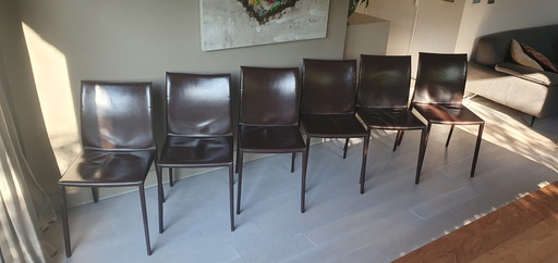 6x Zanotta Lia Stoelen