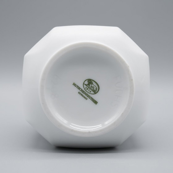 Image 1 of Op-Art Bisque Porseleinen Vioolvaas Duo Heinrich Fuchs Hutschenreuther Archais