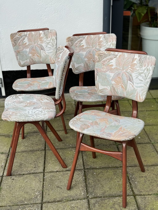 4x vintage eetkamerstoelen