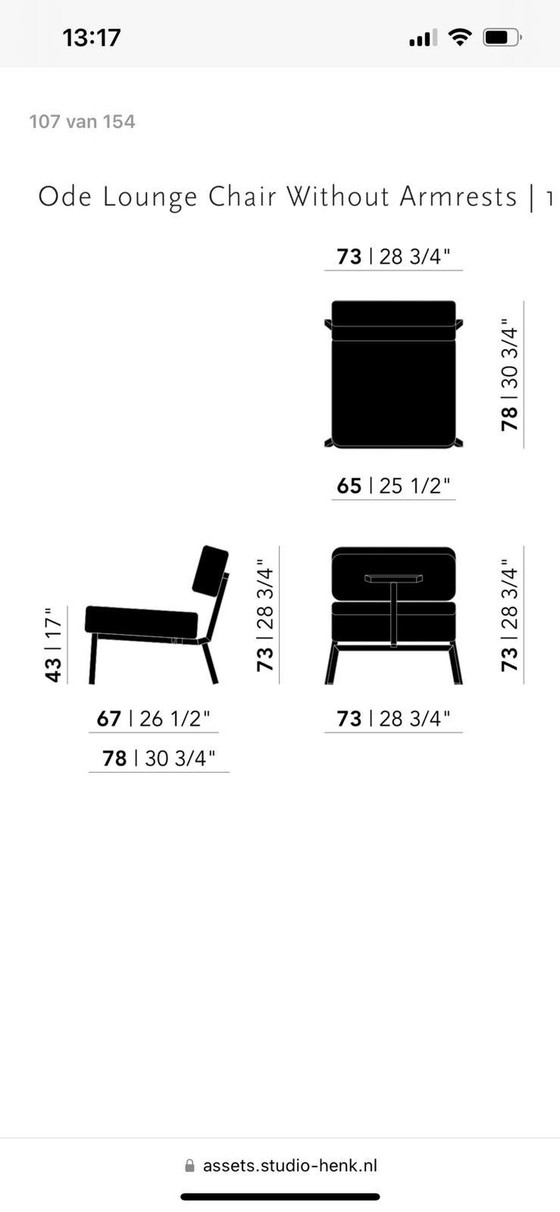 Image 1 of 2XStudio Henk Ode Lounge Chair Without Armrests